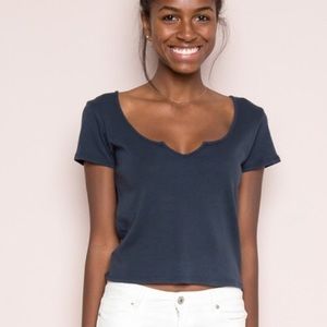 Brandy Melville Navy Blue Monet Top